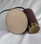 Vintage Mid Century Modern Atomic Cone Chocolate Brown Metal & Brass Finish Plug-in Desk Lamp For Sale - Image 10 of 11