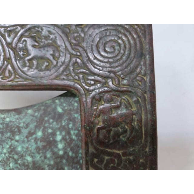 Antique Tiffany Studios New York Bronze Zodiac Signs Picture Frame 8.5" X 7.25" For Sale - Image 4 of 15