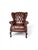 Chesterfield Wingback Chair in Brown Leather For Sale - Image 6 of 6