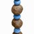 Contemporary Marc Zimmerman "Stone Perch 5" Glazed Ceramic Totem, 62 Inches Tall, Organic Sphere Forms, Neutral Glaze, Bird Finial, Contemporary Art West Coast For Sale - Image 3 of 7