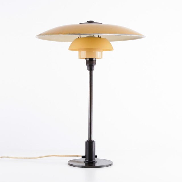 Model Ph 3.5/2.5 Table Lamp in Yellow with Painted Metal Top Shade by Poul Henningsen for Louis Poulsen, 1930s For Sale - Image 9 of 10
