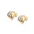 Modern Kwiat Orbit 18k Yellow & White Gold Pave Diamond Two Tone Hoop Huggie Earrings, A Pair For Sale - Image 3 of 7