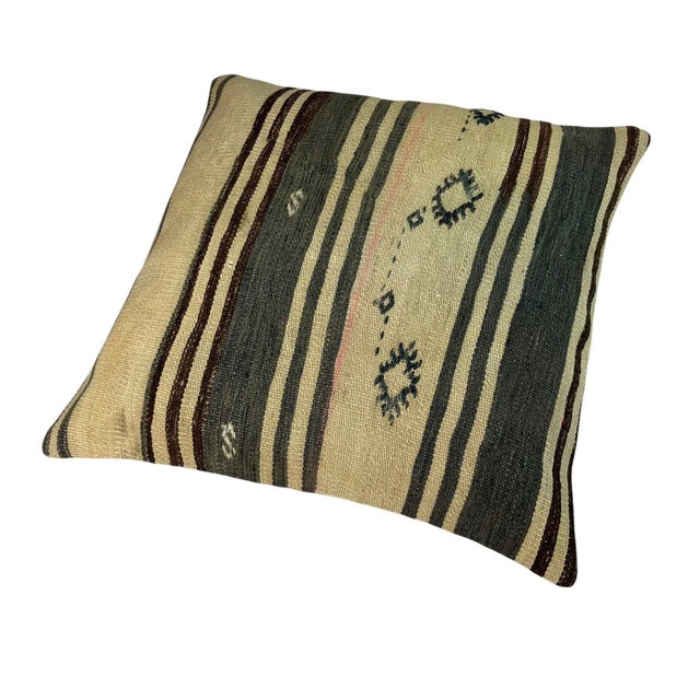 Vintage Turkish Kilim Bench Cushion Cover For Sale - Image 6 of 11