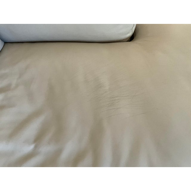 Design Within Reach Como 128.5” Sectional Sofa in Kalahari Grey Leather For Sale - Image 9 of 15