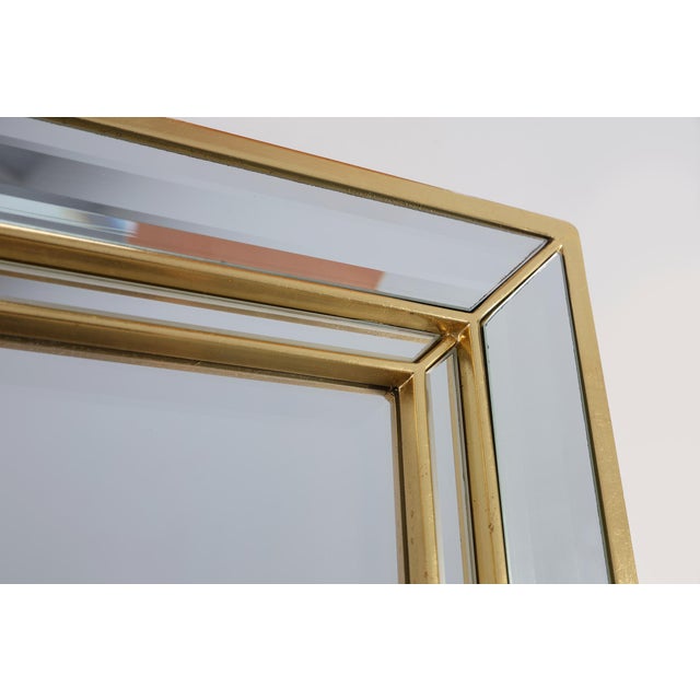 20th Century Hollywood Regency Metal Mirror by Deknudt, Belgium, 1980s For Sale - Image 6 of 11