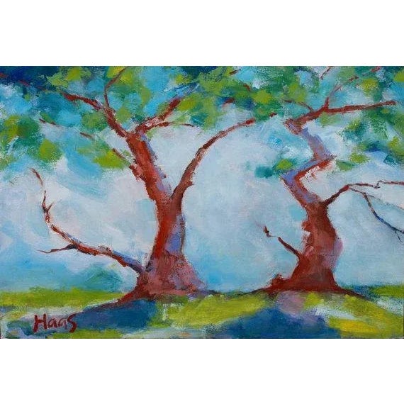 2010s Quiet Places & Coastal Views — Twisted Cypress, Carmel (Original Oil Painting Landscape) For Sale - Image 5 of 6