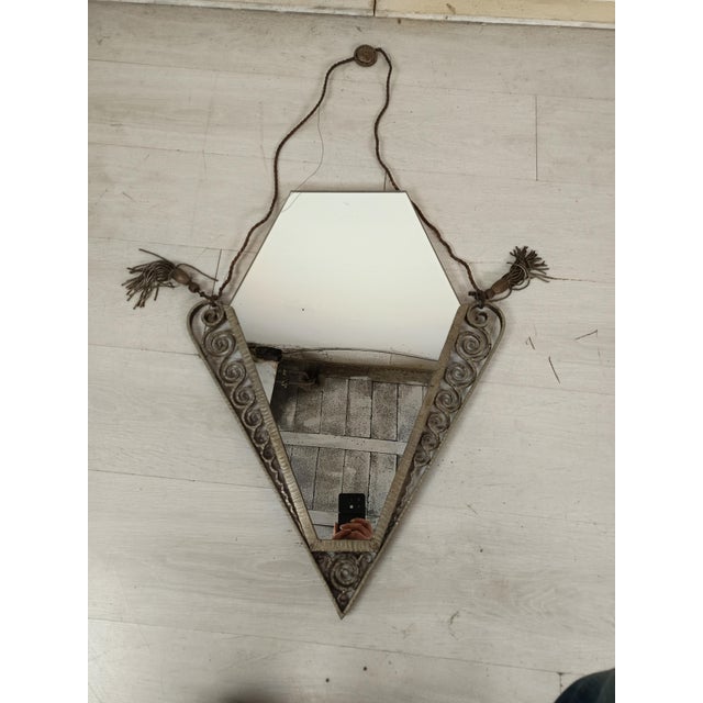 Art Deco Wrought Iron Mirror, 1920s For Sale - Image 13 of 13