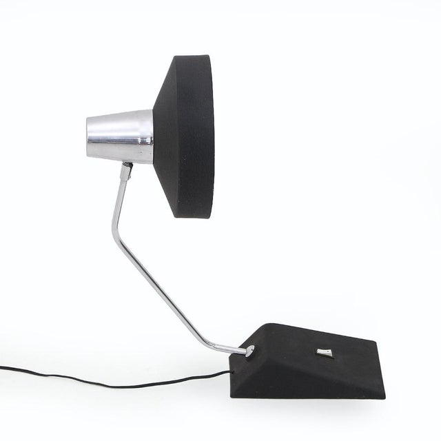 1960s Table Lamp in Chromed and Black Painted Metal by Seminara, 1960s For Sale - Image 5 of 13