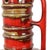 Large Vintage Red and Yellow Ceramic Lamp Base, 1960s For Sale - Image 11 of 18