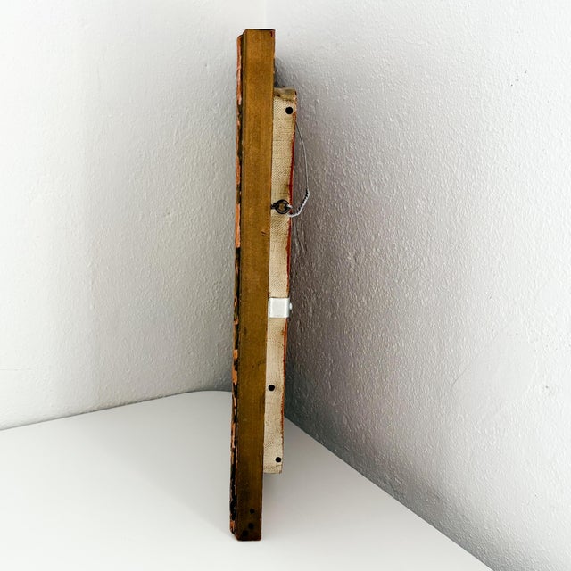 Textile Antique 1800's Oil Portrait Painting, 19th Century Male Portrait For Sale - Image 7 of 11