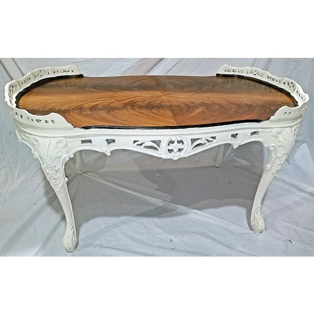 Carved and Painted 1920s Mahogany Coffee Table For Sale - Image 10 of 10