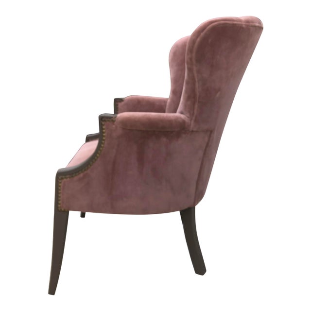 Vintage Velvet Channel Back Chair Chairish