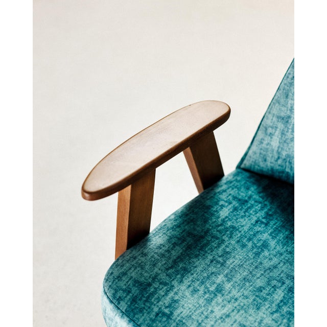 Blue Chair by Josef Chierowski, 1970s For Sale - Image 4 of 6