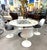 Set of 4 Eero Saarinen for Knoll Tulip Chairs in White & Black Leather For Sale - Image 12 of 18