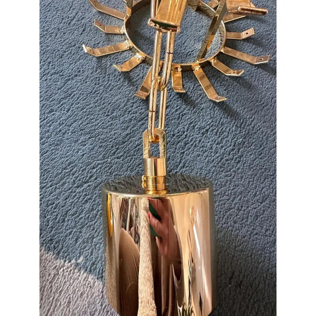 Glass Mid-Century Modern Pink “Palmette” Murano Glass Chandeliers - a Pair For Sale - Image 7 of 7