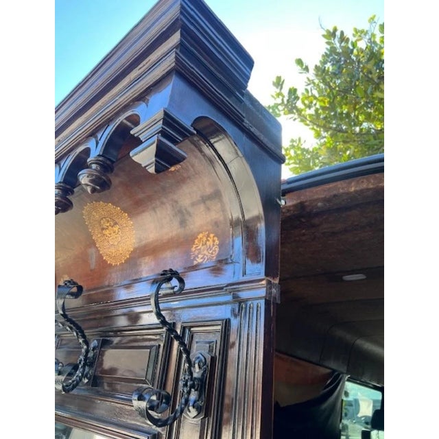 Large Walnut Antique Carved French Hall Umbrella Stand For Sale - Image 9 of 10