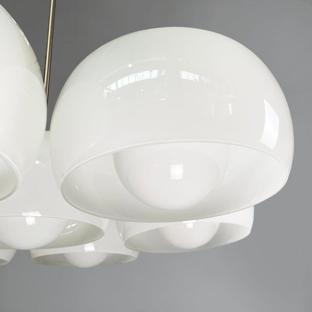 Metal Italian Mid-Century Modern Eptaclinio Chandelier attributed to Vico Magistretti for Artemide, 1970s For Sale - Image 7 of 18