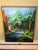Colorful midcentury street scene. Unsigned oil on canvas. Vivid colors of blues, greens and purples. Amazing light and...