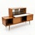 1960s Atomic Style Vintage Mid Century Modern Two Piece Bar Cabinet Sliding Buffet C. 1960s For Sale - Image 5 of 8