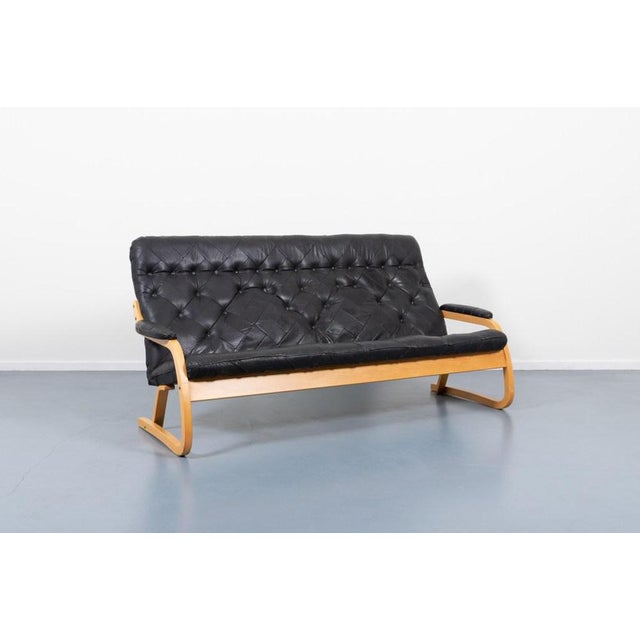 Danish Modern Patchwork Leather Sofa, 1970s For Sale - Image 9 of 11