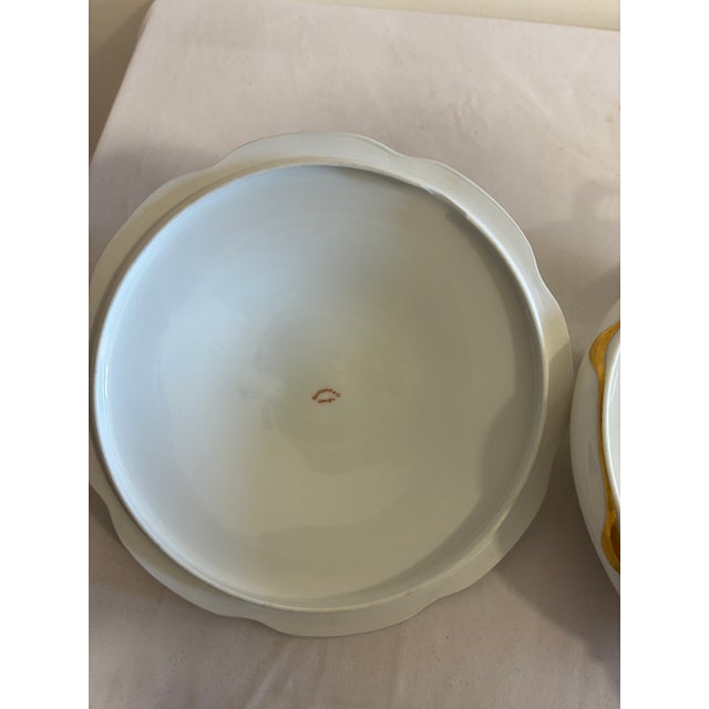 Antique Haviland & Co. Limoges Covered Vegetable Tureen, Gold Handles, France For Sale - Image 13 of 14