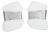 Anne and Frank Vigneri Sterling Silver and White Lucite Clip Earrings For Sale