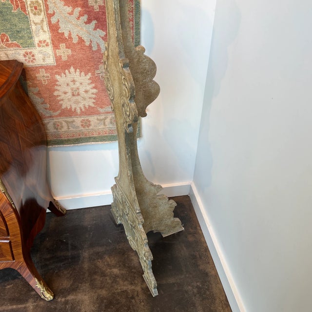 Hand painted corner piece could be use as a pedestal also. Hand made in Italy.