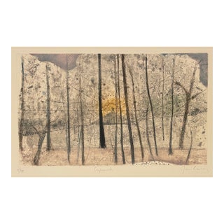 Rene Carcan Crepuscule Color Etching For Sale