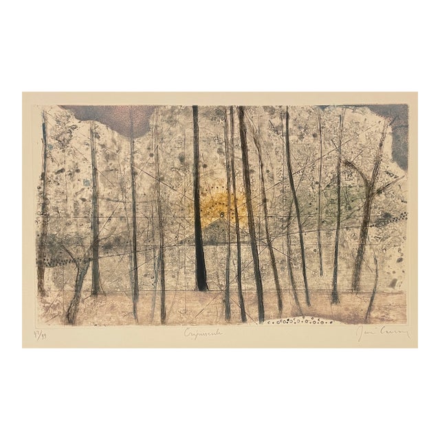 Rene Carcan Crepuscule Color Etching For Sale