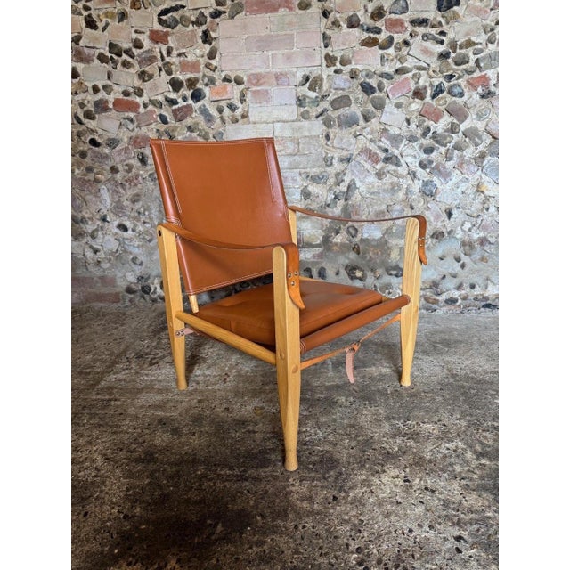 KK47000 Safari Chair in Ash with Cognac Leather by Kaare Klint for Carl Hansen & Søn For Sale - Image 13 of 18