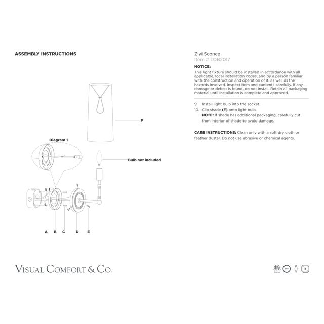 Visual Comfort Thomas O'Brien for Visual Comfort Signature Ziyi Sconce in Polished Nickel with Linen Shade For Sale - Image 4 of 4
