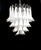 1980s Vintage Milky White Murano Glass and Crystal Petals Chandelier, Italy, 1981 For Sale - Image 5 of 14