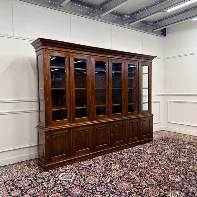 About this Large English Bookcase with Glass Doors Classic and Elegant | Bookcases and cabinets in all shapes and sizes!...