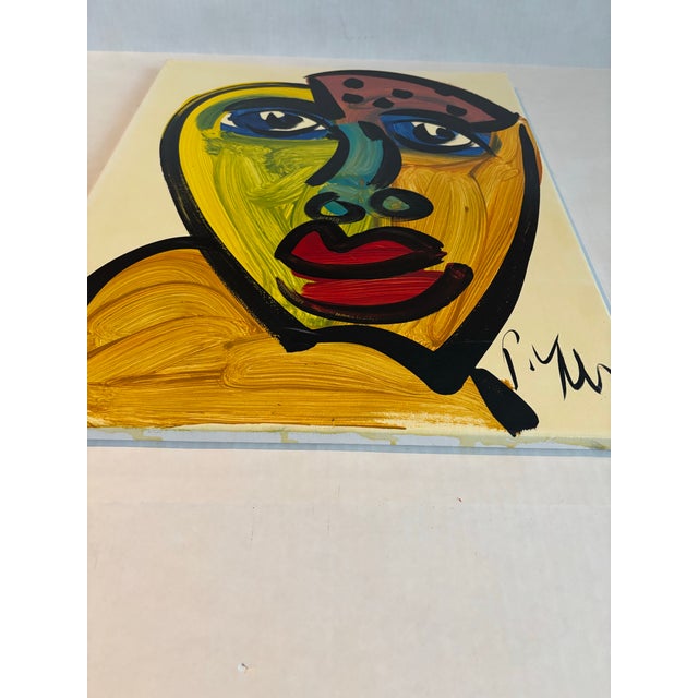 Peter Keil Abstract Portrait Painting on Canvas For Sale In Dallas - Image 6 of 7