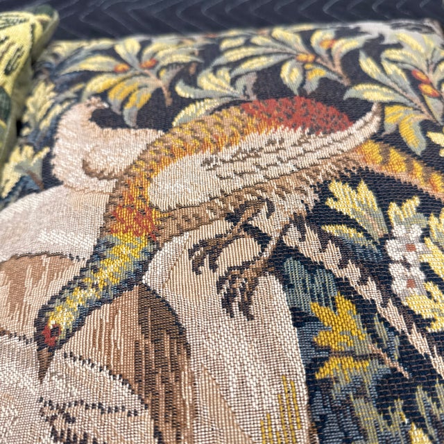 French “Verdure” Needlepoint-Style Tapestry-Woven Pillows, Set of Five For Sale - Image 11 of 12