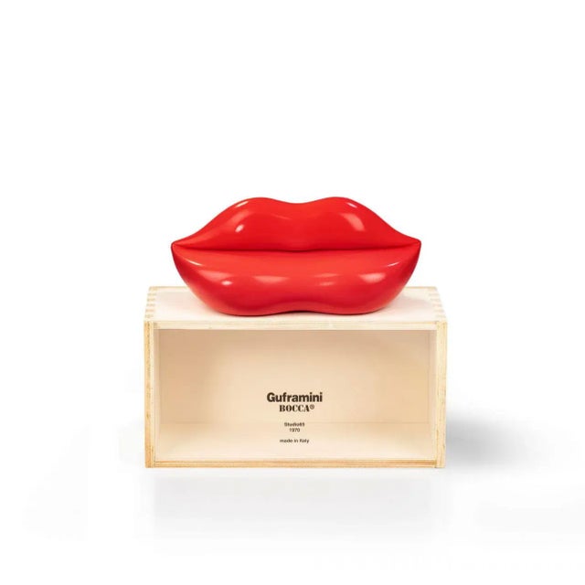 2020s Gufram Guframini Bocca Lips Miniature Sofa Couch 1:8 Object Collectible by Studio 65 Gufram Made in Italy For Sale - Image 5 of 15