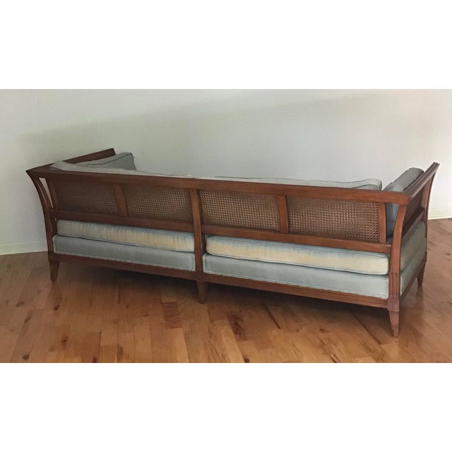 1970s Henredon Cane Tuxedo Sofa Chairish