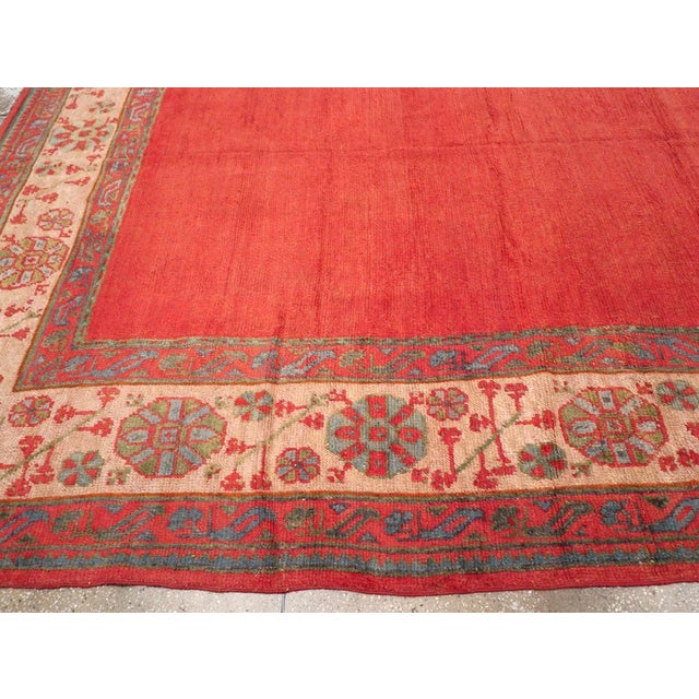 Early 20th Century Galerie Shabab Collection Early 20th Century Turkish Oushak Room Size Carpet For Sale - Image 5 of 8