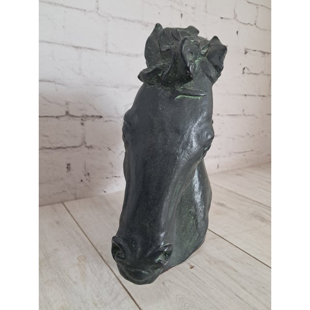 Paint Vintage Large Horse Head Sculpture, Flaming Mane, Austin Productions, 1978 For Sale - Image 7 of 17