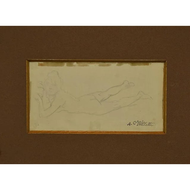 Nude of Woman is a splendid drawing in pencil realized by Adolphe Léon Willette, a French illustrator, painter,...