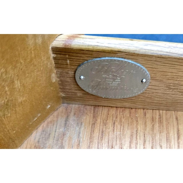 Late 20th Century Charles Pfister for Baker Furniture Primavera and Burl Oval Nightstands - a Pair For Sale - Image 12 of 12
