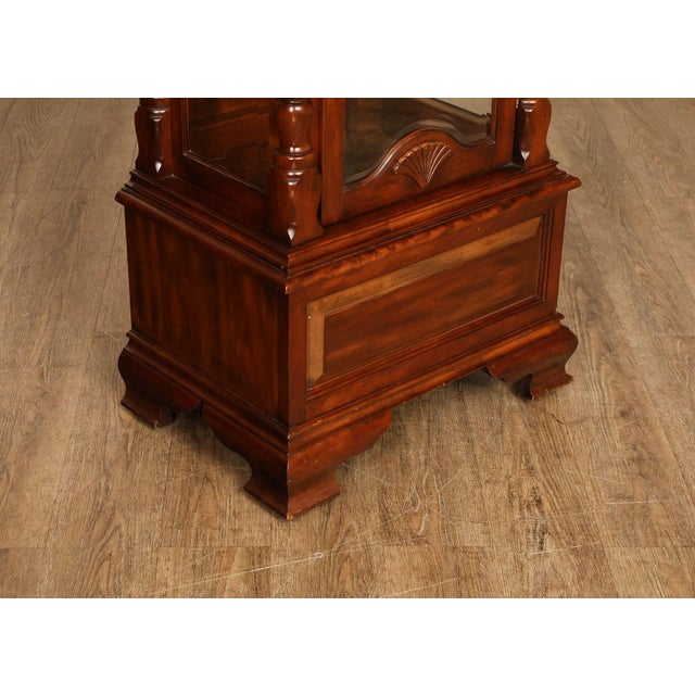 Wood Ridgeway Traditional Cherry Grandfather Clock For Sale - Image 7 of 18