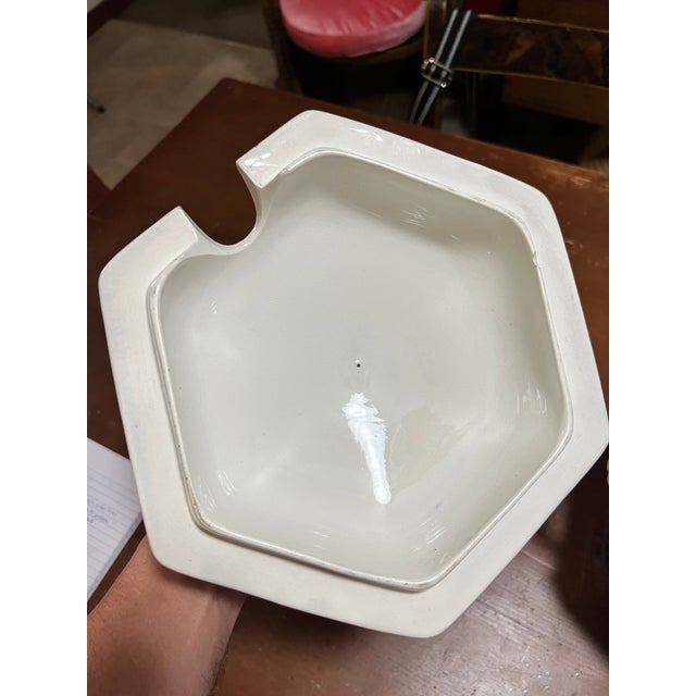 Antique English Staffordshire Blue Transfer Decorated Soup Tureen “Windsor Festoon” For Sale - Image 9 of 12