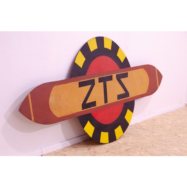 Large ZTS Advertising Sign in Tin, 1980 For Sale - Image 4 of 16
