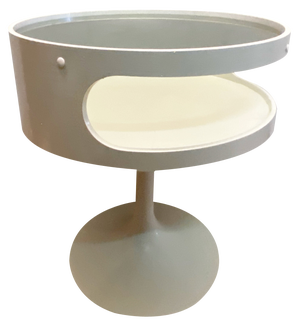 Space Age Luna Side Table with Glass Plate from Opal Möbel