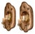 Hollywood Regency Brass Wall Sconces, 1970s, Set of 2 For Sale