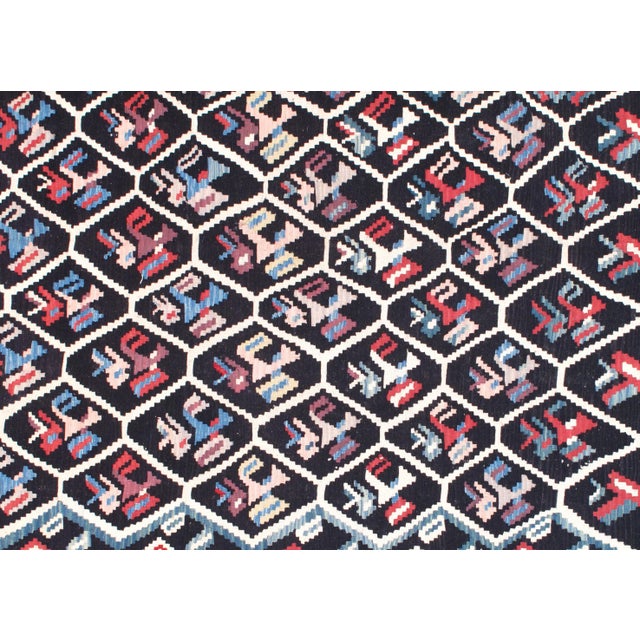 Turkish Kilim Handmade Hand-woven. Lamb's Wool on a Wool Foundation. Hand-Spun Wool Rug. Vegetable Dyed.