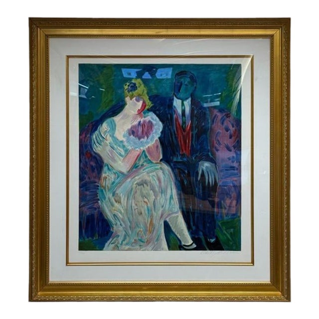 Barbara Wood, Art Deco, Monumental Oil on Paper, Usa, 20th C. For Sale