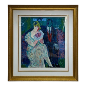 Barbara Wood, Art Deco, Monumental Oil on Paper, Usa, 20th C.