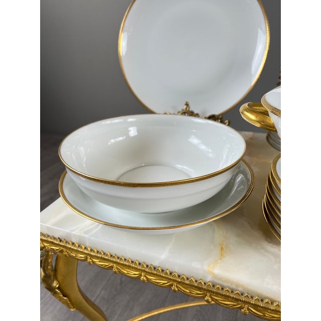 Ceramic Porcelain Dinner Service from Limoges, 20th Century, Set of 45 For Sale - Image 7 of 13